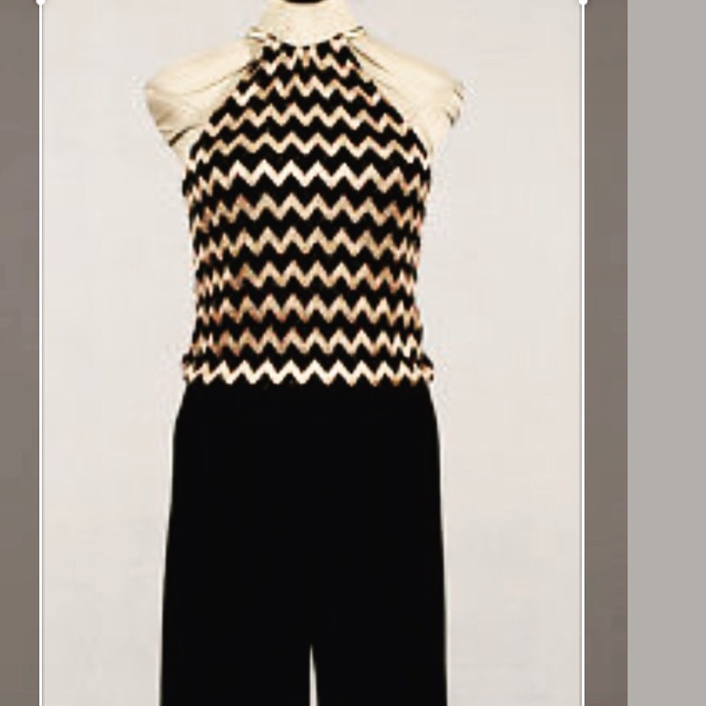 🔥Gold and Black Chevron Jumpsuit🔥